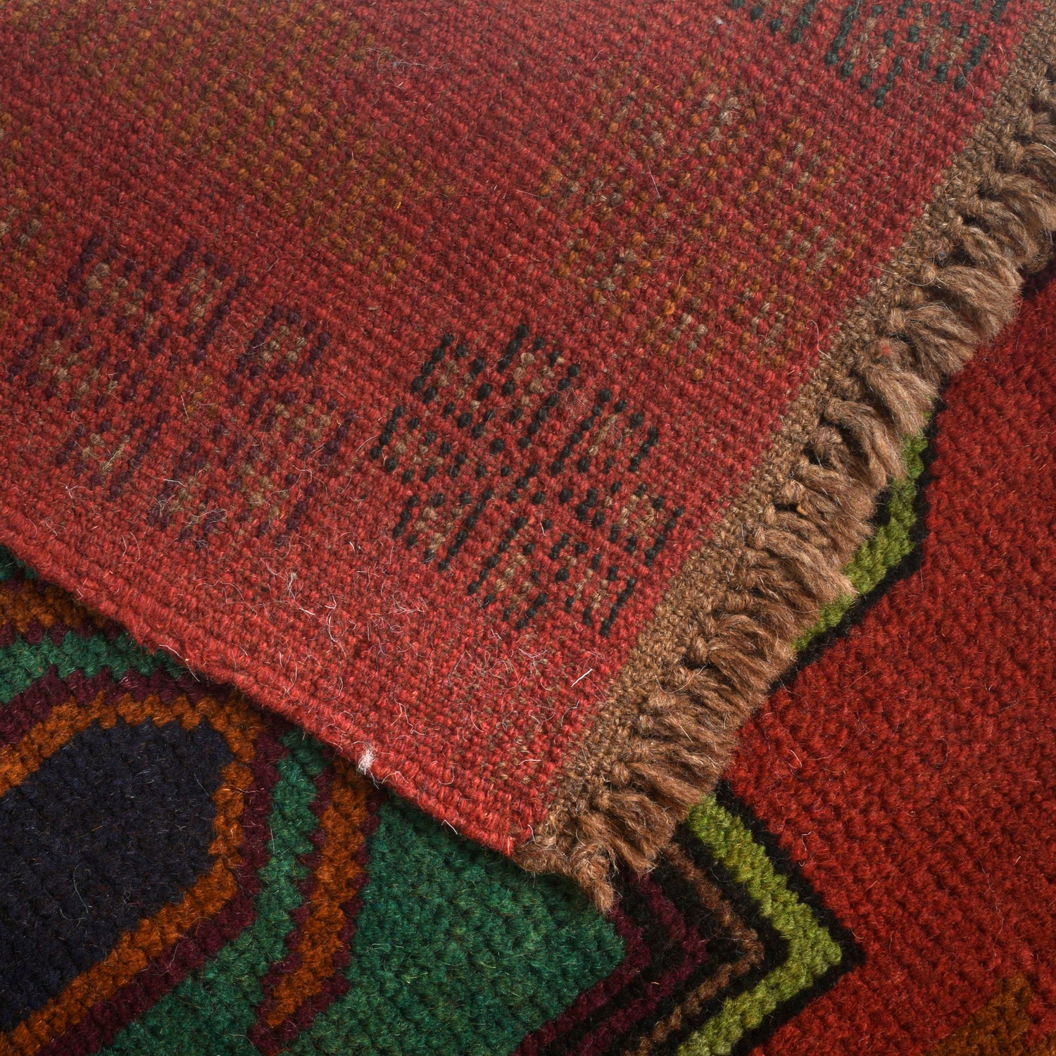 Baluchi Rug Handmade Red Floral 4x6 ft