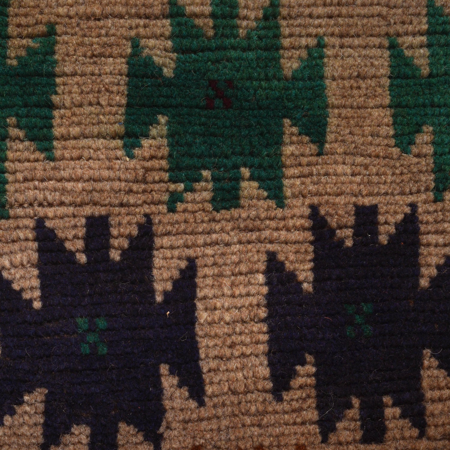 Baluchi Rug Handmade Tan Floral 4x6 ft