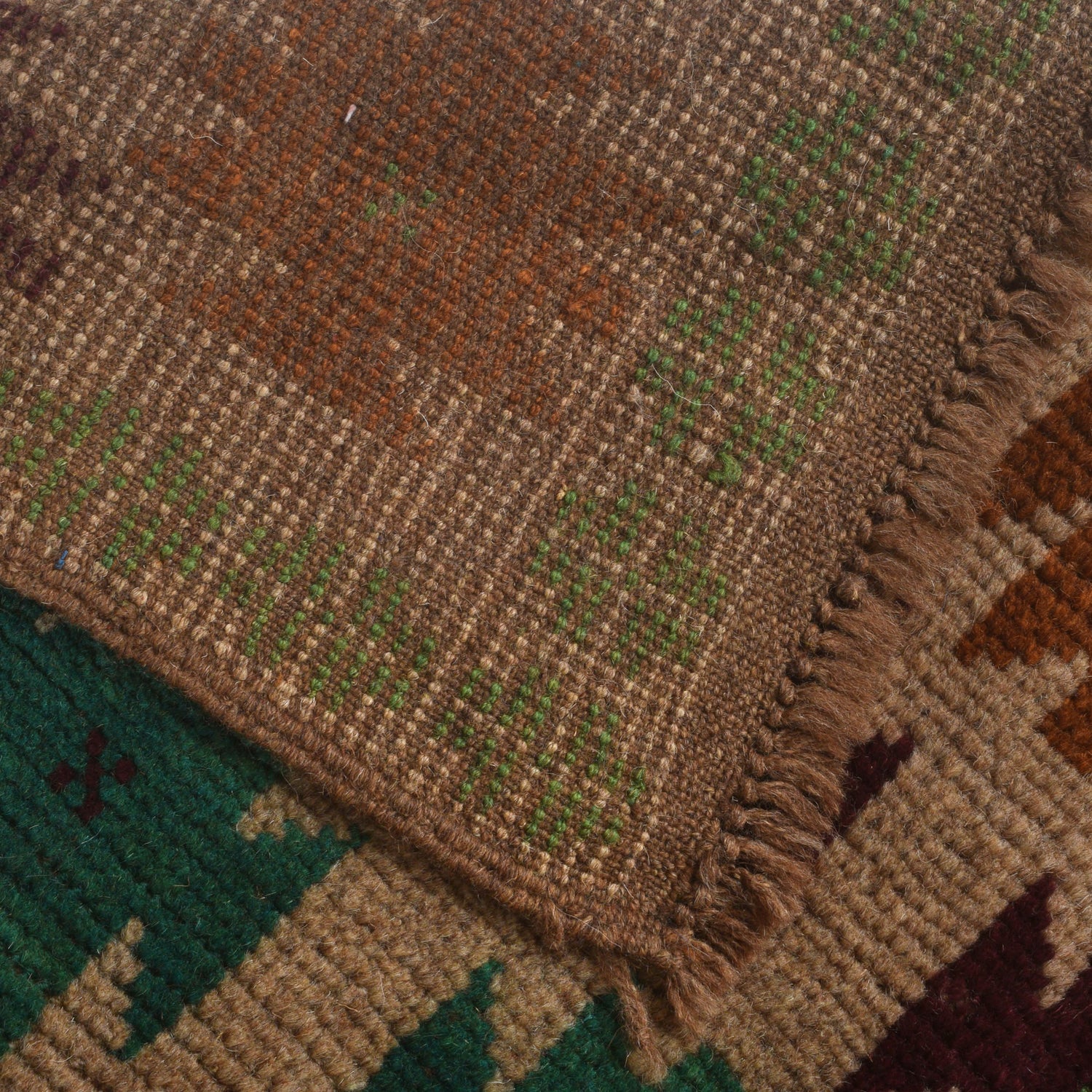 Baluchi Rug Handmade Tan Floral 4x6 ft