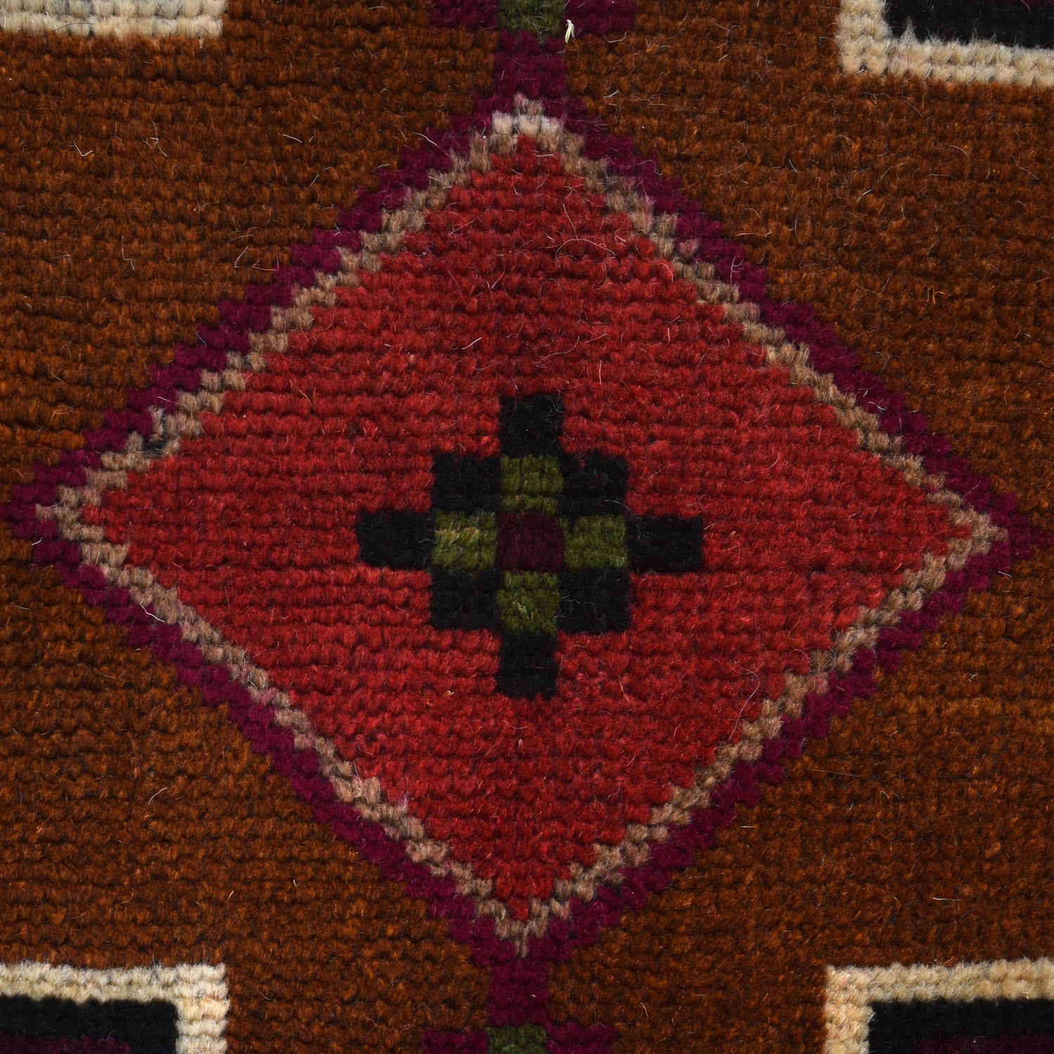 Baluchi Rug Handmade Red Geometric 4x6 ft