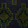 Baluchi Rug Handmade Black Floral 4x6 ft
