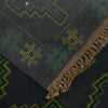 Baluchi Rug Handmade Black Floral 4x6 ft