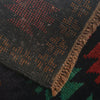 Baluchi Rug Handmade Black Floral 4x6 ft