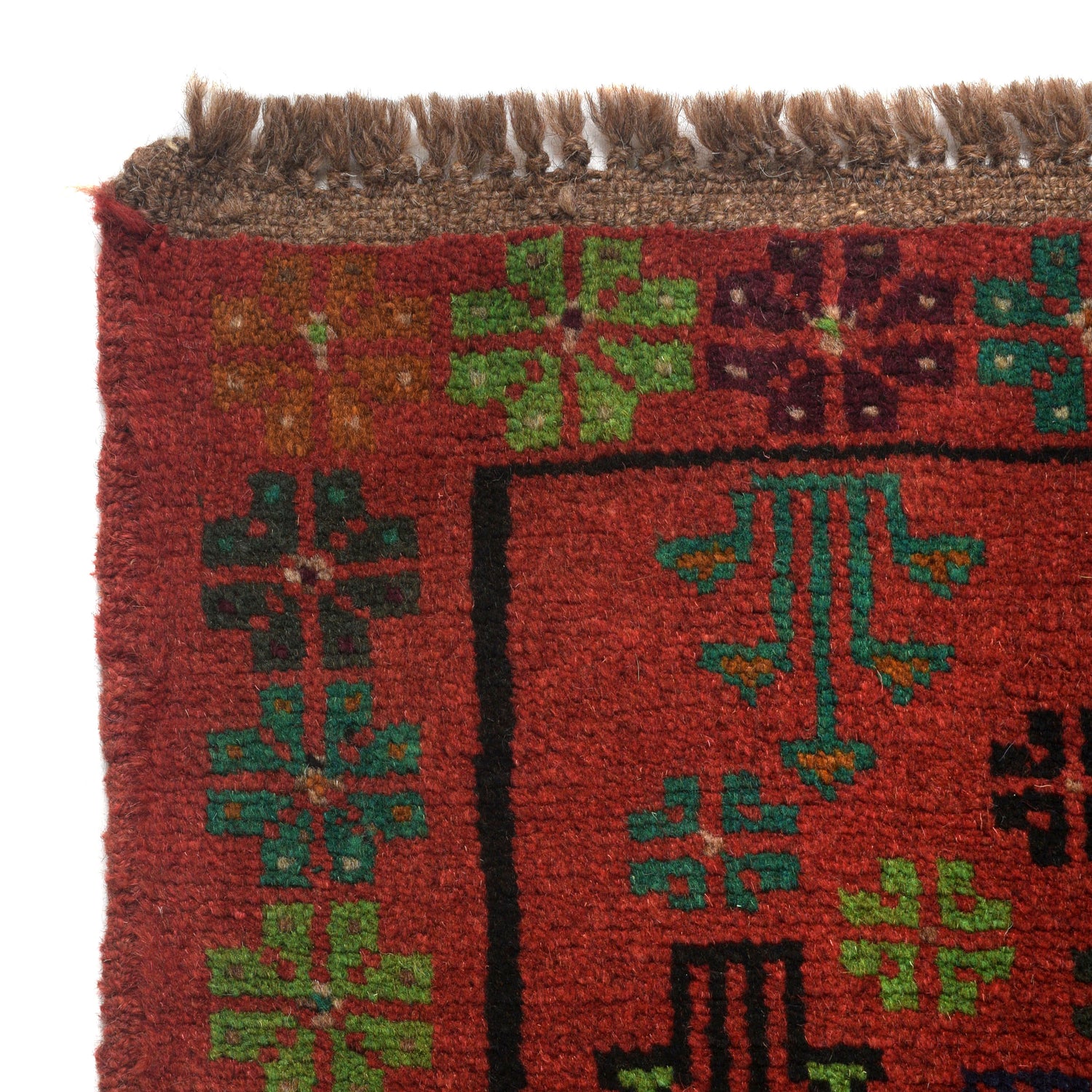 Baluchi Rug Handmade Red Floral 4x6 ft