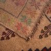 Baluchi Rug Handmade Tan Geometric 4x6 ft