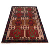 Baluchi Rug Handmade Tan Geometric 4x6 ft
