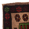 Baluchi Rug Handmade Tan Geometric 4x6 ft