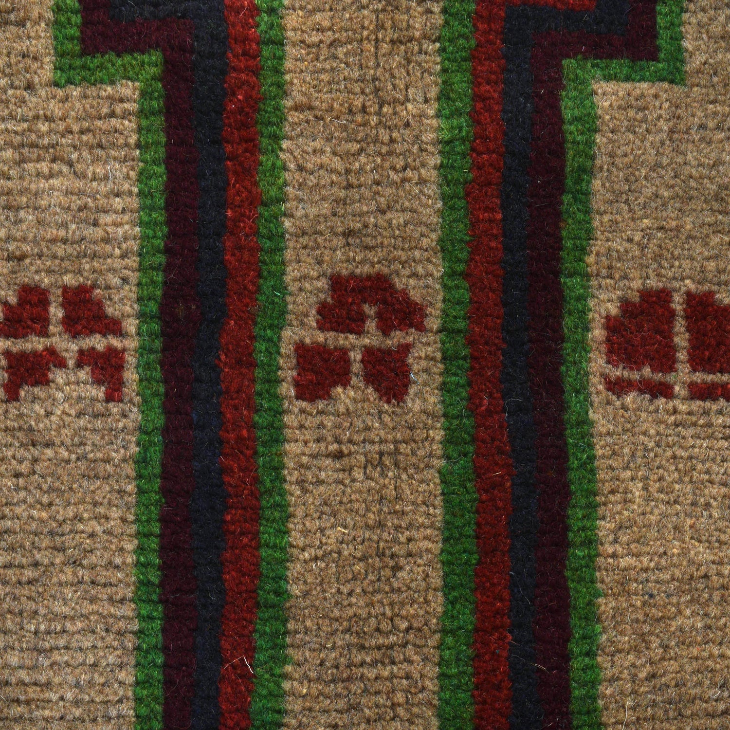 Baluchi Rug Handmade Beige Geometric 4x6 ft