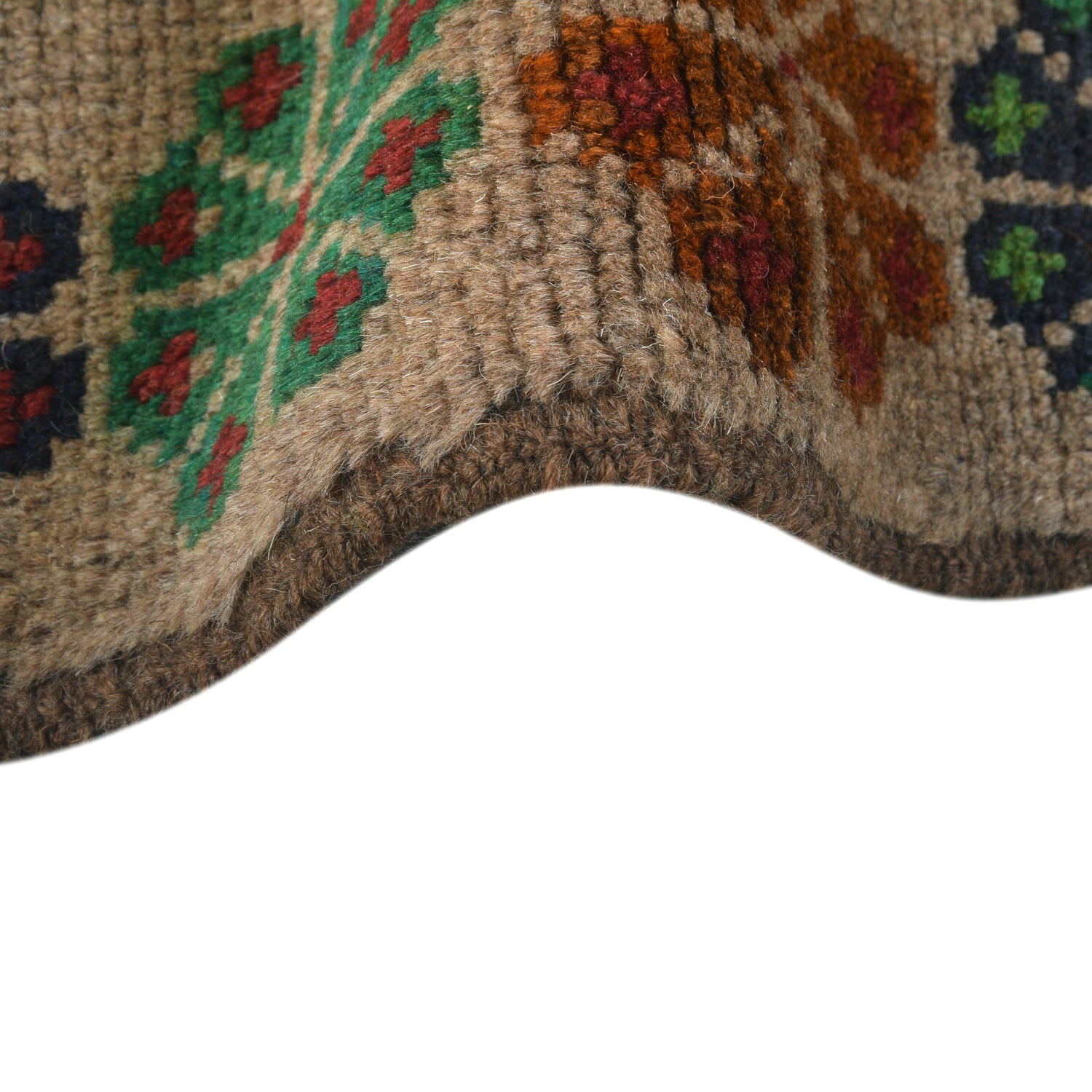 Baluchi Rug Handmade Beige Geometric 4x6 ft