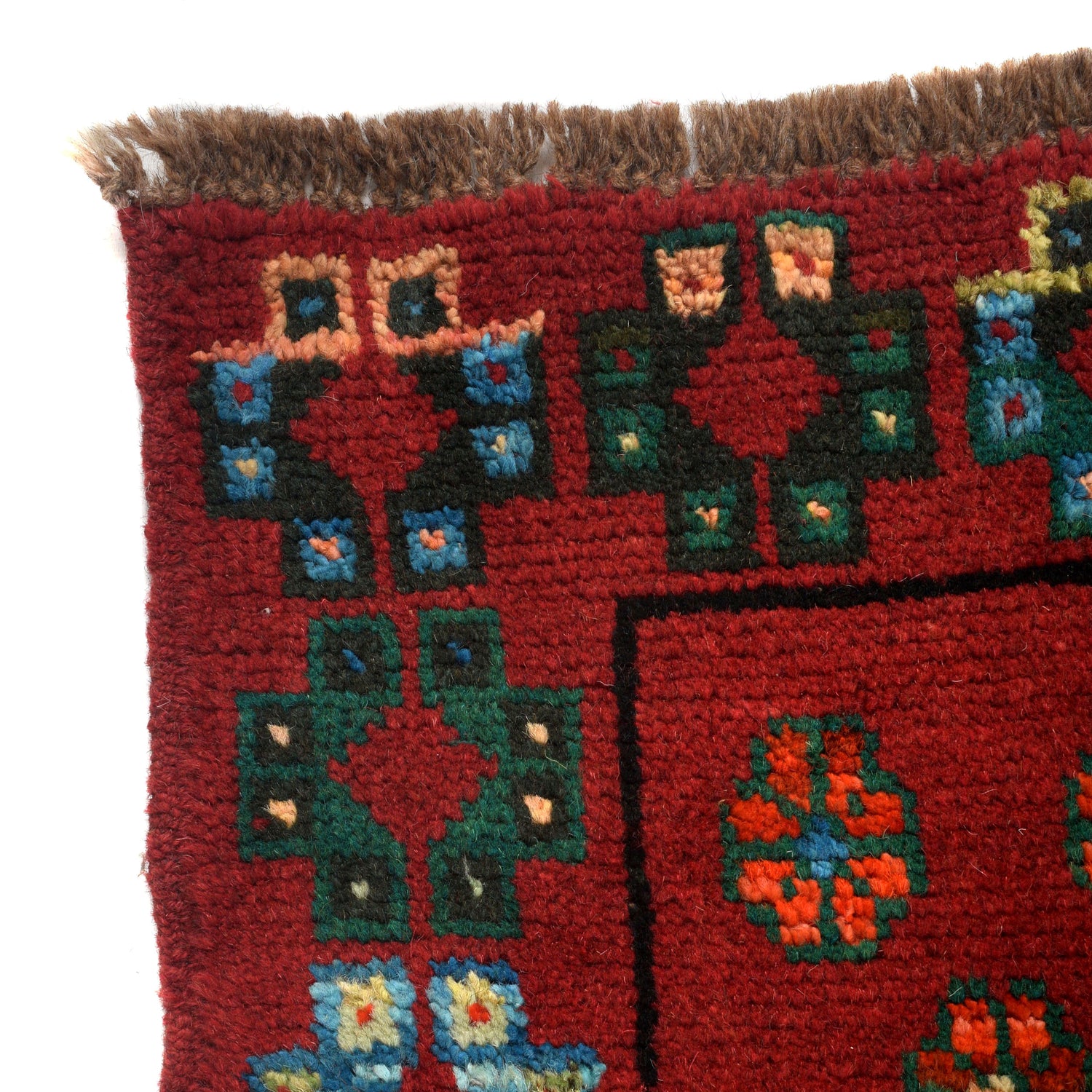 Baluchi Rug Handmade Red Geometric 4x6 ft