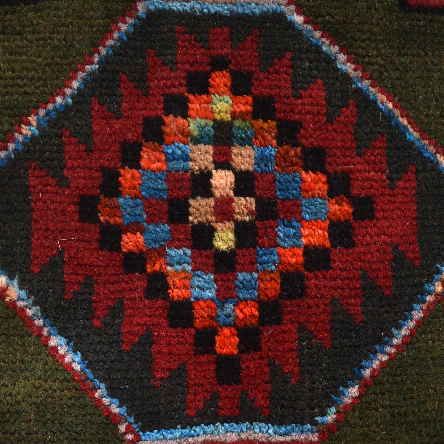 Baluchi Rug Handmade Red Geometric 4x6 ft