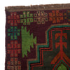 Baluchi Rug Handmade Dark Purple Geometric 4x6 ft
