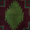 Baluchi Rug Handmade Dark Purple Geometric 4x6 ft
