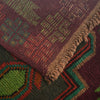 Baluchi Rug Handmade Dark Purple Geometric 4x6 ft