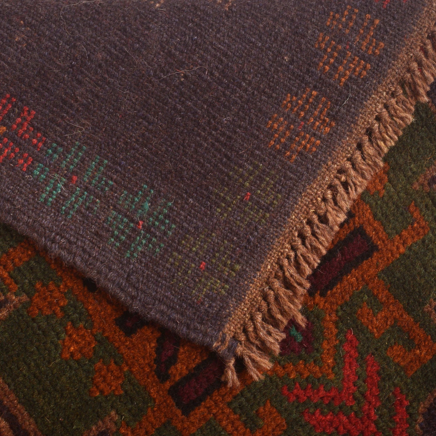Baluchi Rug Handmade Multi Geometric 4x6 ft