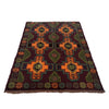 Baluchi Rug Handmade Dark Purple Geometric 4x6 ft