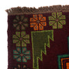 Baluchi Rug Handmade Dark Purple Geometric 4x6 ft