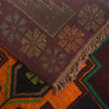 Baluchi Rug Handmade Dark Purple Geometric 4x6 ft