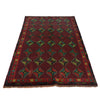 Baluchi Rug Handmade Dark Purple Floral 4x6 ft