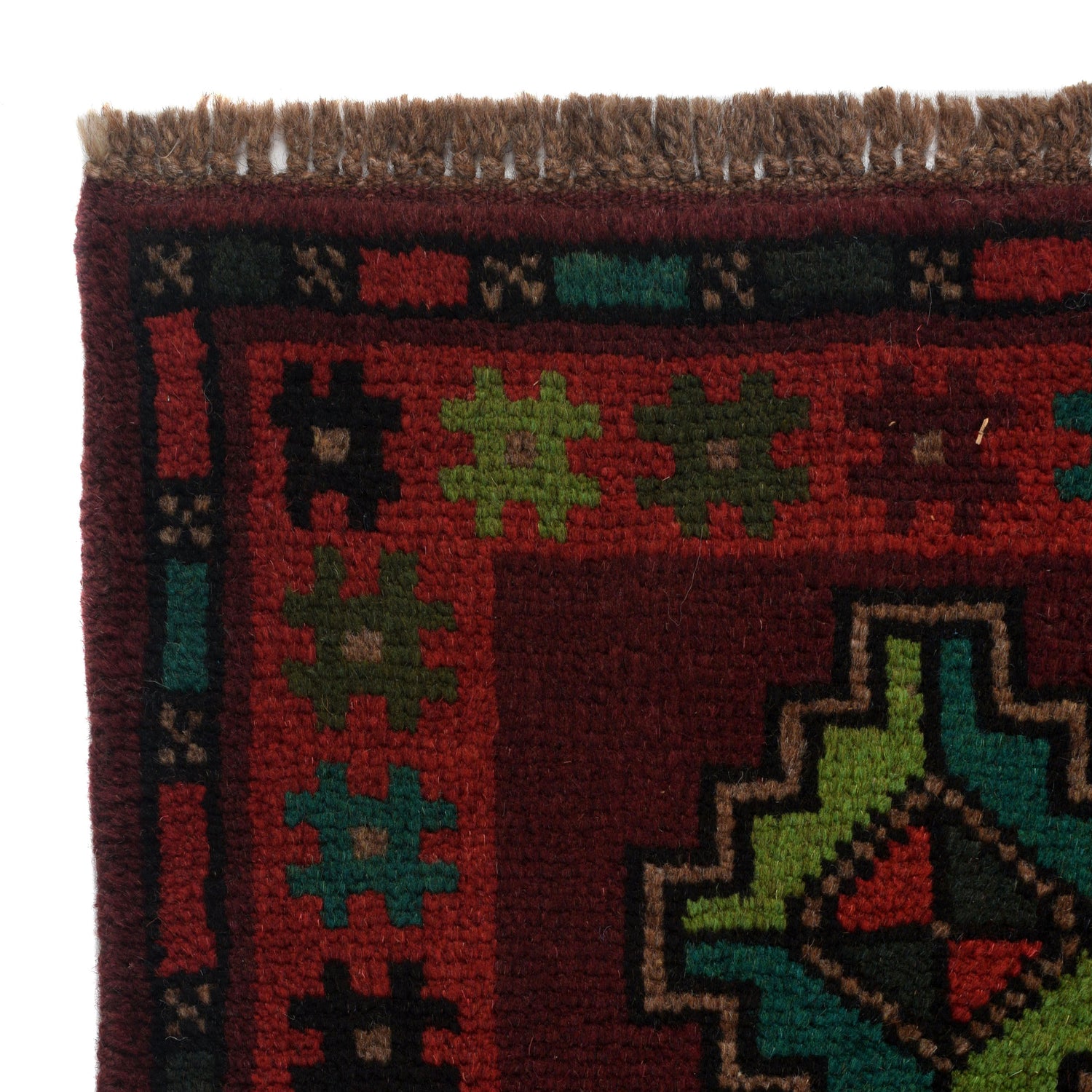 Baluchi Rug Handmade Dark Purple Floral 4x6 ft