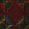 Baluchi Rug Handmade Dark Purple Floral 4x6 ft