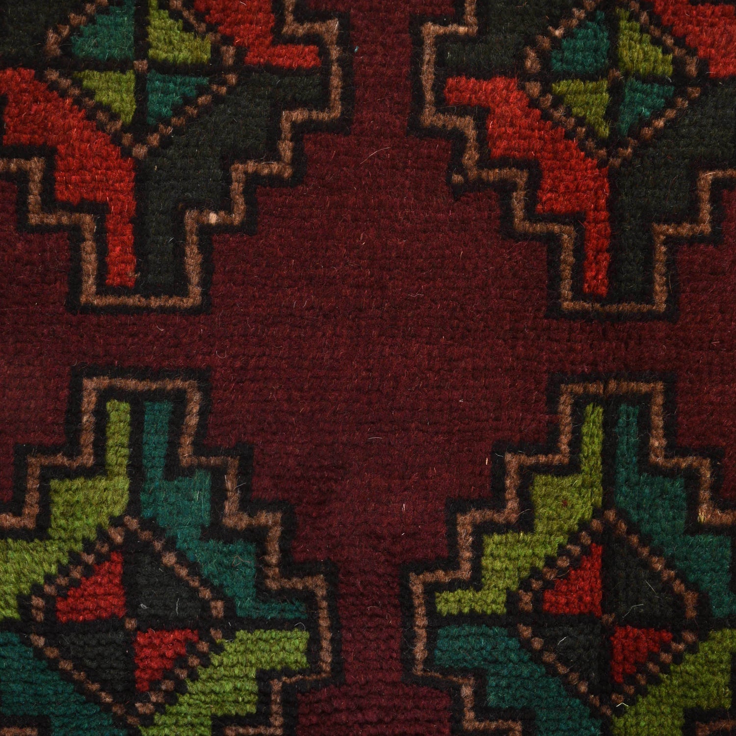 Baluchi Rug Handmade Dark Purple Floral 4x6 ft