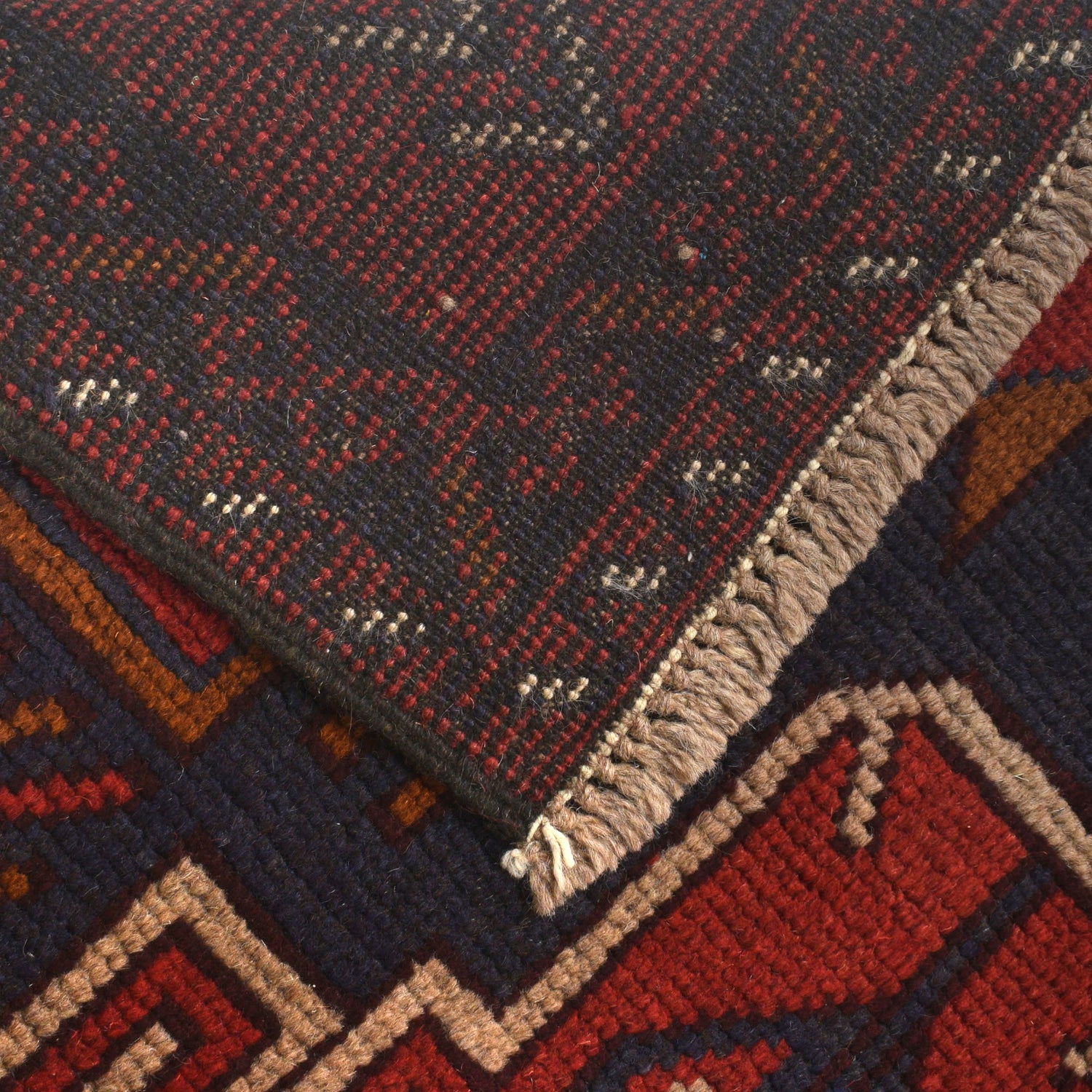 Baluchi Rug Handmade Red Floral 4x6 ft