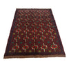 Baluchi Rug Handmade Dark Purple Floral 4x6 ft