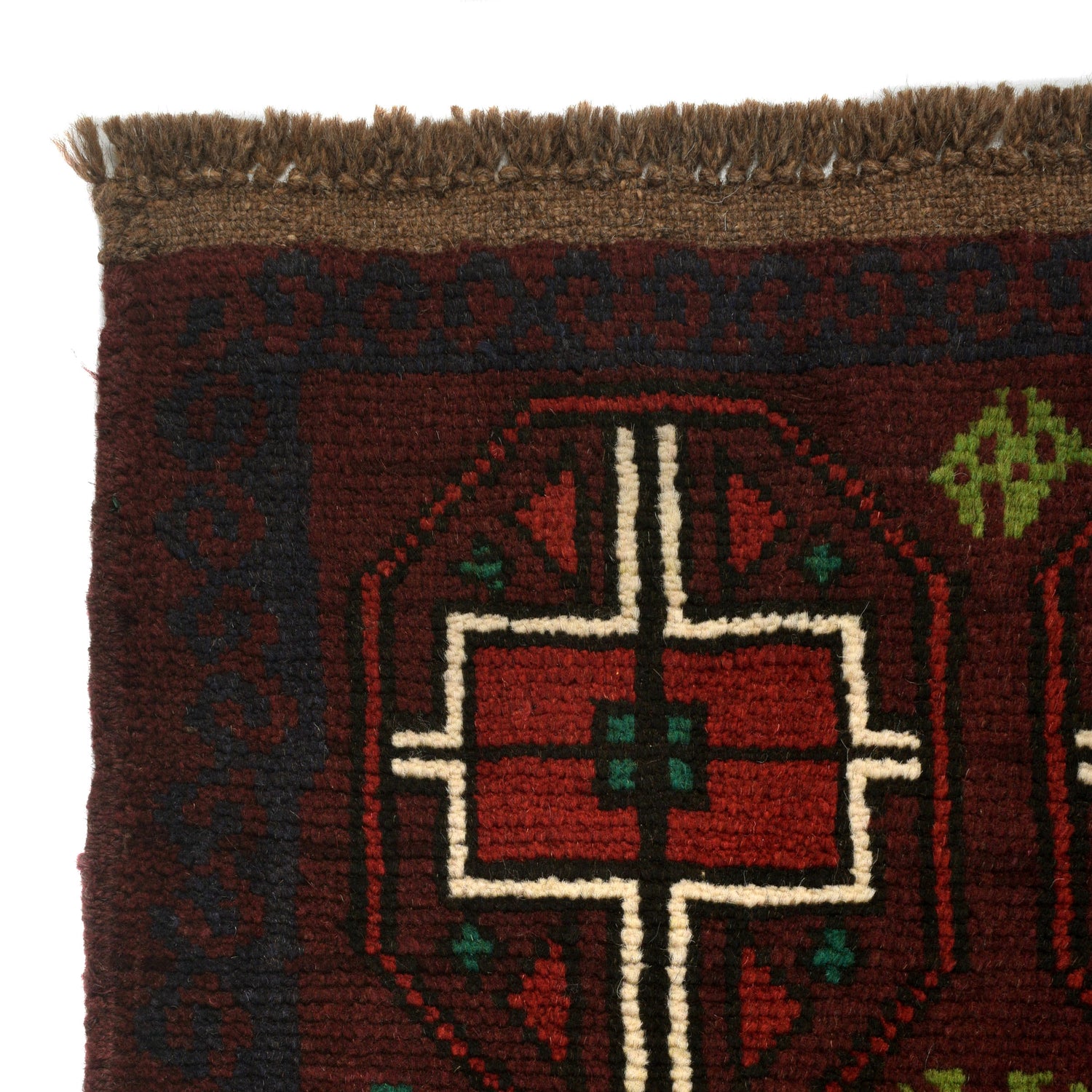 Baluchi Rug Handmade Dark Purple Floral 4x6 ft