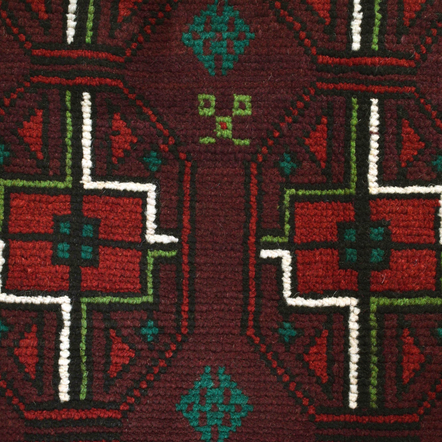 Baluchi Rug Handmade Dark Purple Floral 4x6 ft