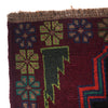 Baluchi Rug Handmade Dark Purple Floral 4x6 ft