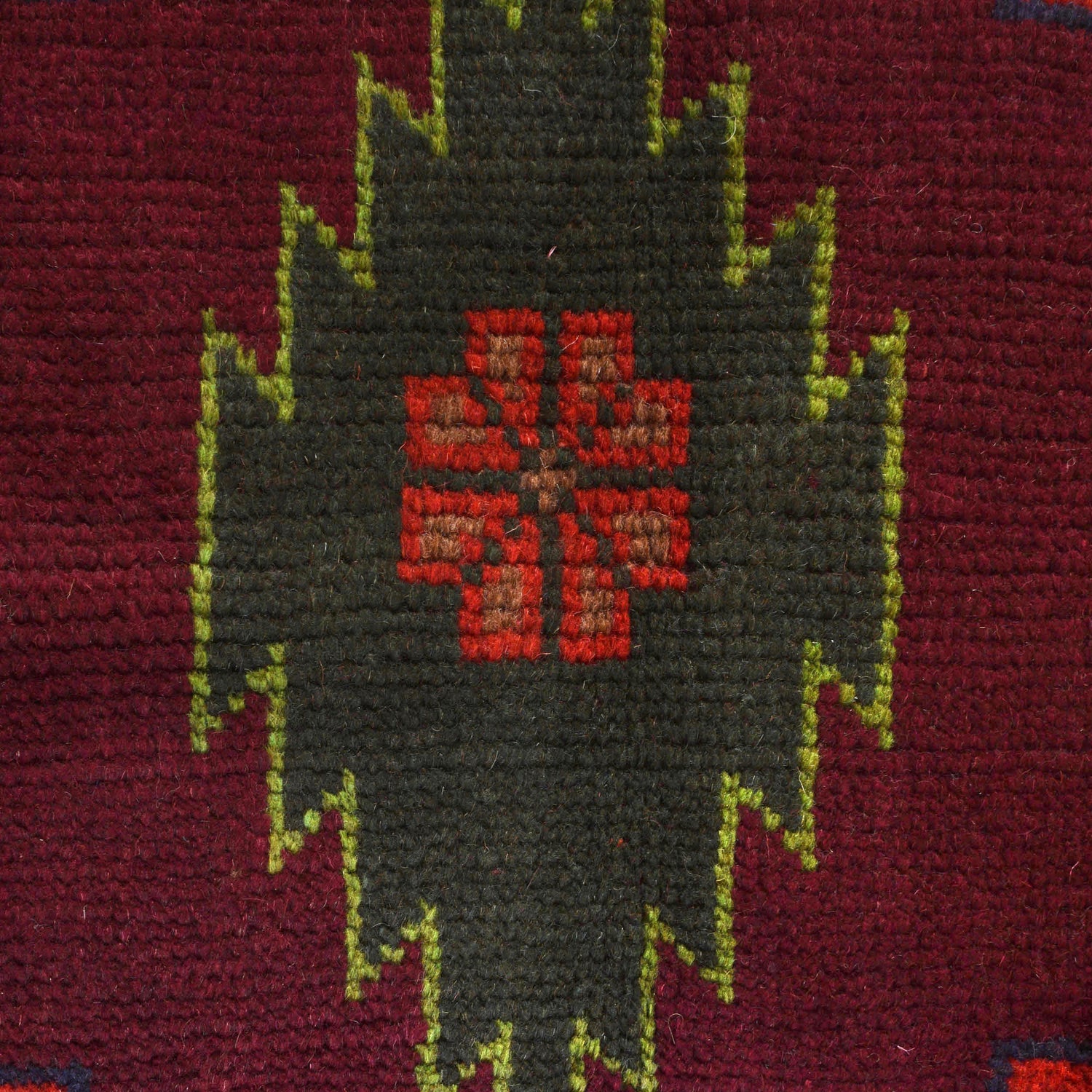 Baluchi Rug Handmade Dark Purple Floral 4x6 ft