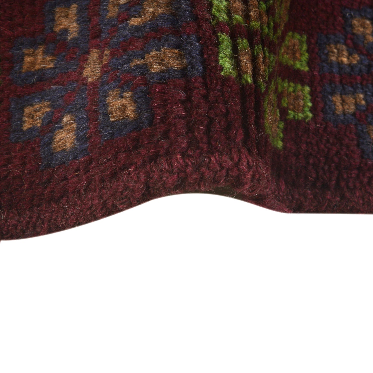 Baluchi Rug Handmade Dark Purple Floral 4x6 ft