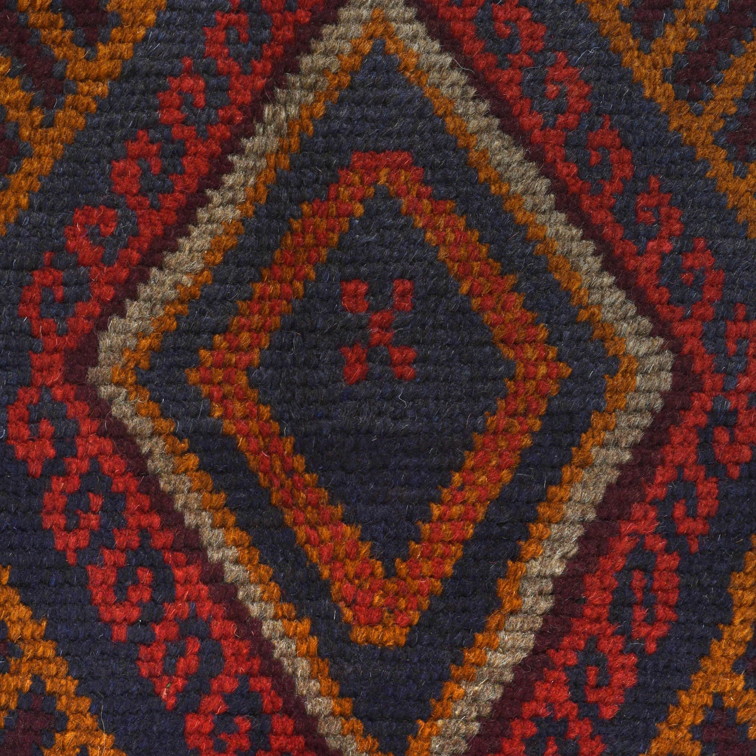 Baluchi Rug Handmade Tan Geometric 4x6 ft