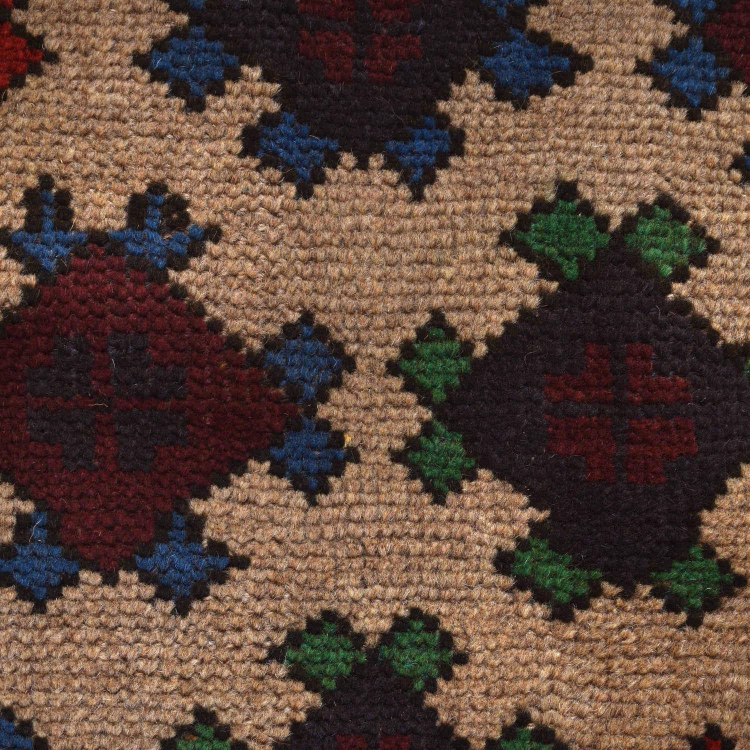 Baluchi Rug Handmade Tan Geometric 4x6 ft