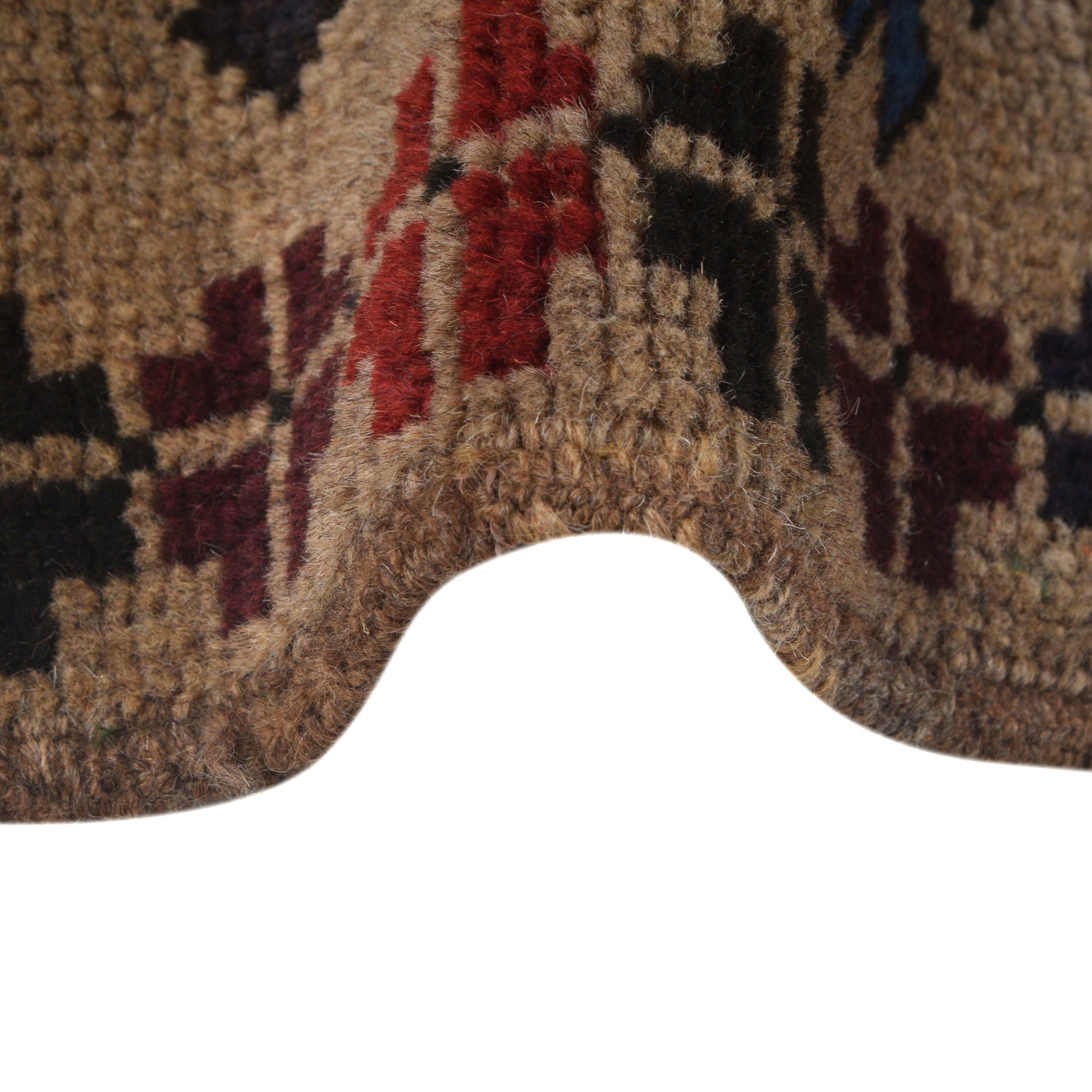 Baluchi Rug Handmade Tan Geometric 4x6 ft