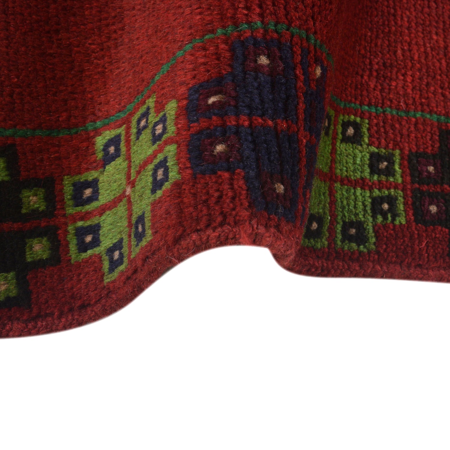 Baluchi Rug Handmade Red Geometric 4x6 ft