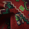 Baluchi Rug Handmade Red Geometric 4x6 ft