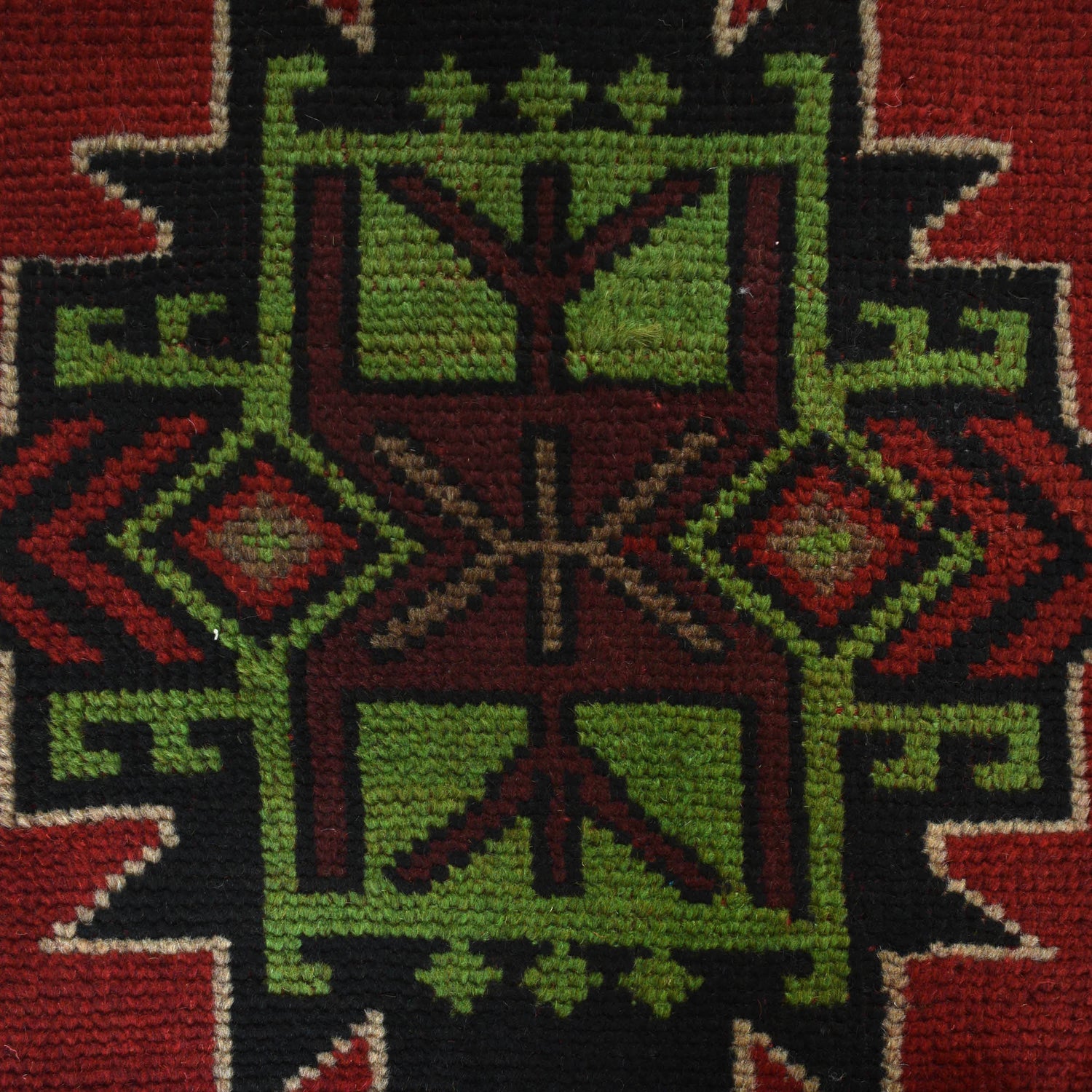 Baluchi Rug Handmade Red Geometric 4x6 ft