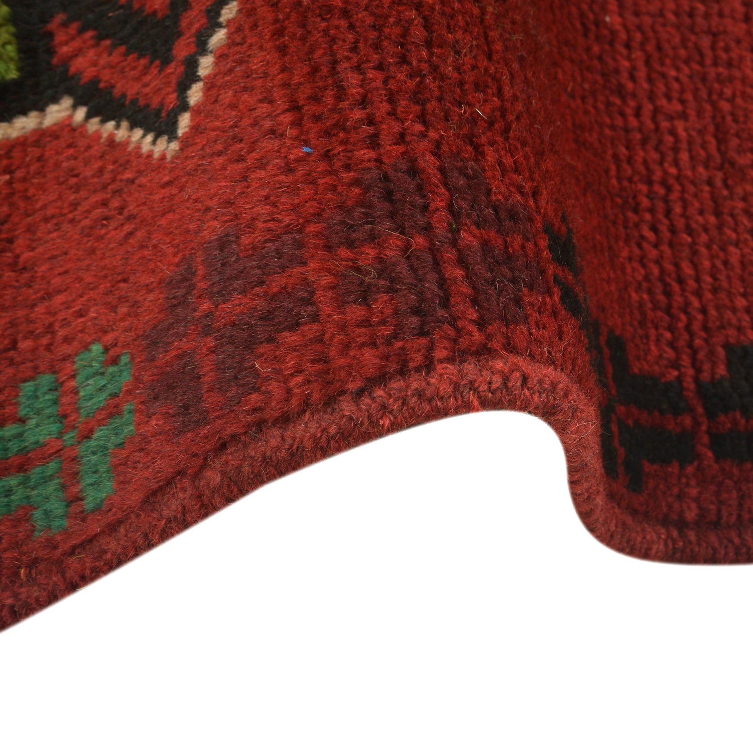 Baluchi Rug Handmade Red Geometric 4x6 ft