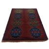 Baluchi Rug Handmade Dark Purple Floral 4x6 ft