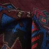 Baluchi Rug Handmade Dark Purple Floral 4x6 ft