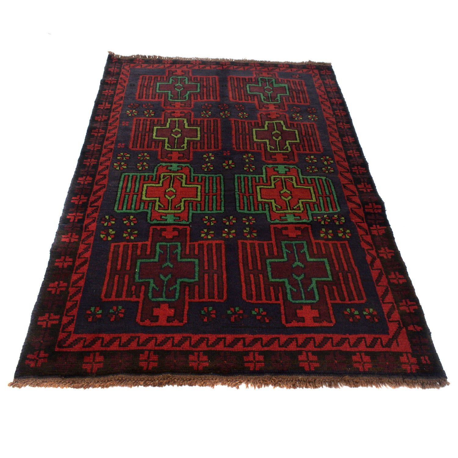 Baluchi Rug Handmade Multi Floral 4x6 ft