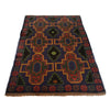 Baluchi Rug Handmade Dark Blue Geometric 4x6 ft