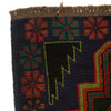 Baluchi Rug Handmade Dark Blue Geometric 4x6 ft
