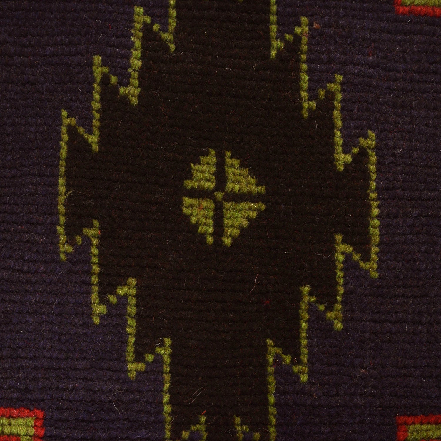 Baluchi Rug Handmade Dark Blue Geometric 4x6 ft