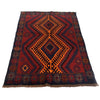 Baluchi Rug Handmade Red Geometric 4x6 ft