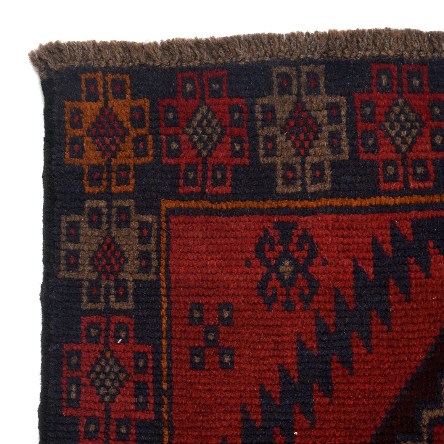 Baluchi Rug Handmade Red Geometric 4x6 ft