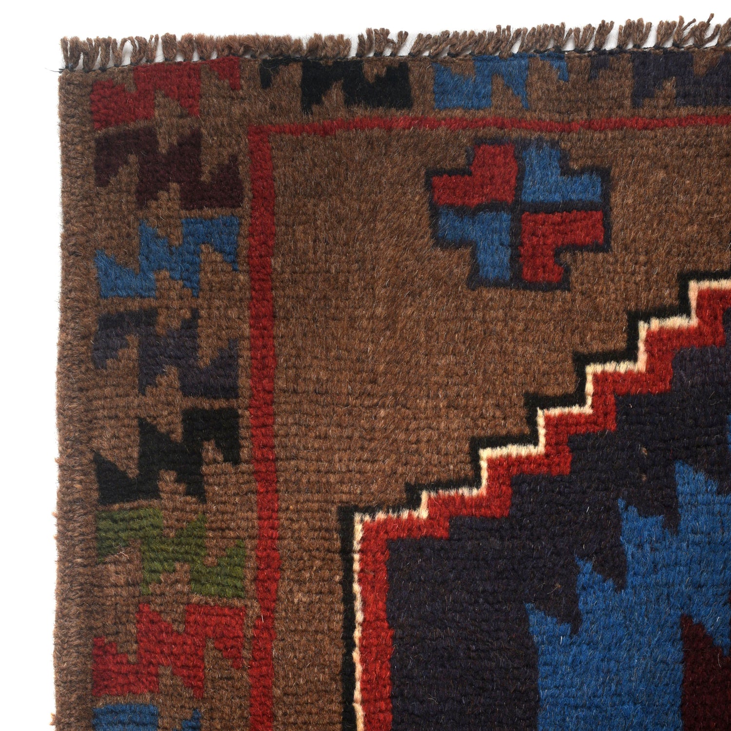 Baluchi Rug Handmade Light Brown Geometric 4x6 ft