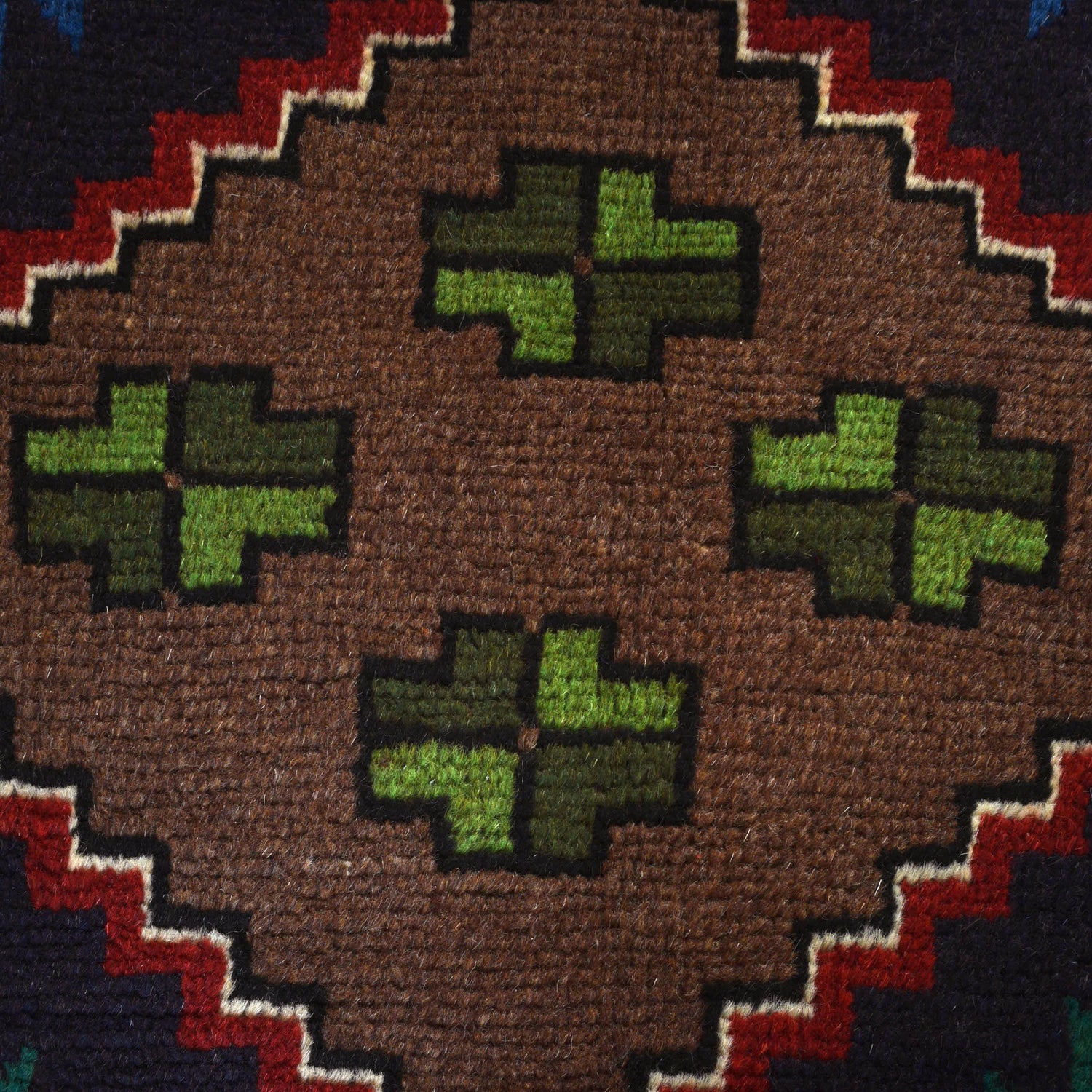 Baluchi Rug Handmade Light Brown Geometric 4x6 ft
